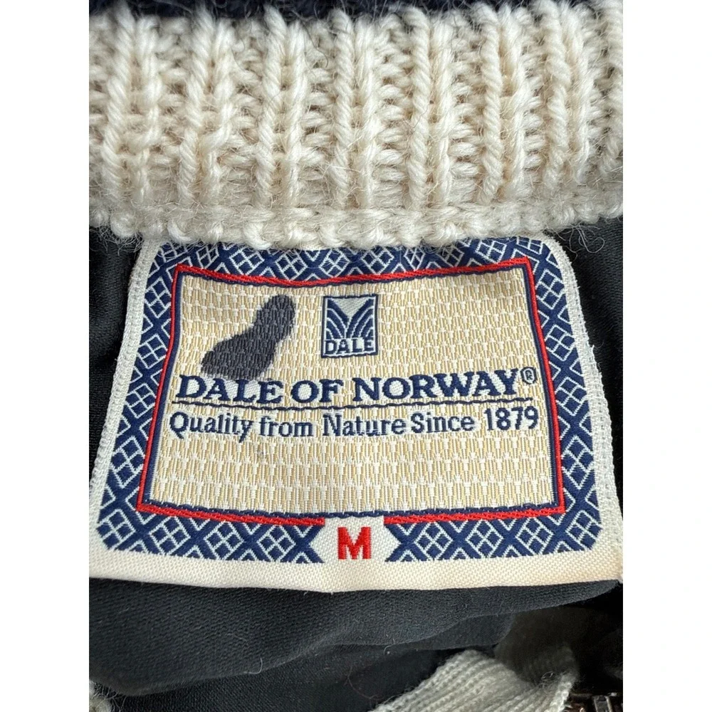 Dale of Norway Sweater Men M Cream Lake Placid 1932 Olympic Windstopper Zip